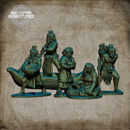 Civiles aztecas - Render