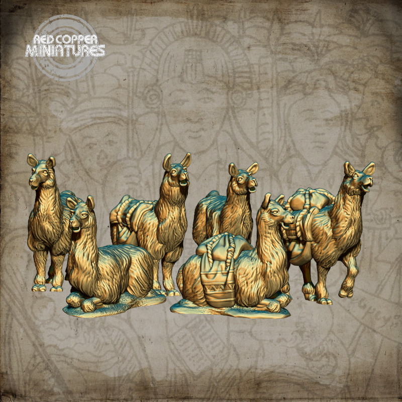 Andean llamas - Renders