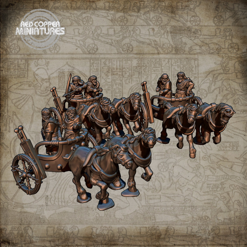 Carros ligeros sirios del Imperio Hitita - Render