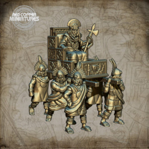 Inca emperor in a palanquin - Render