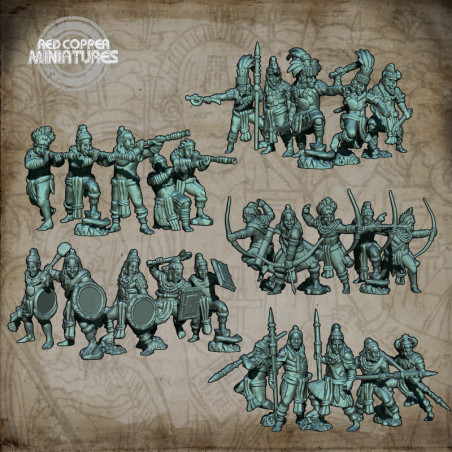 Pack de ejército maya para DBA y Triumph! - Renders