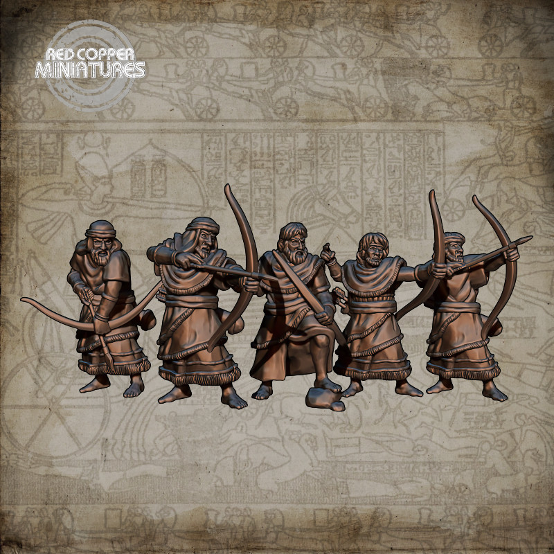 Arqueros sirios del Imperio Hitita - Render