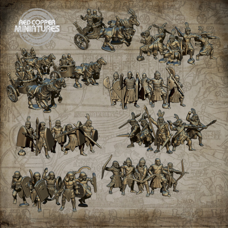 Packs de ejército del Imperio Nuevo de Egipto para DBA y Triumph! - Renders