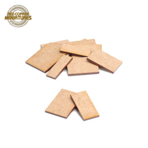 Peanas rectangulares de MDF para juegos con baseado DBA