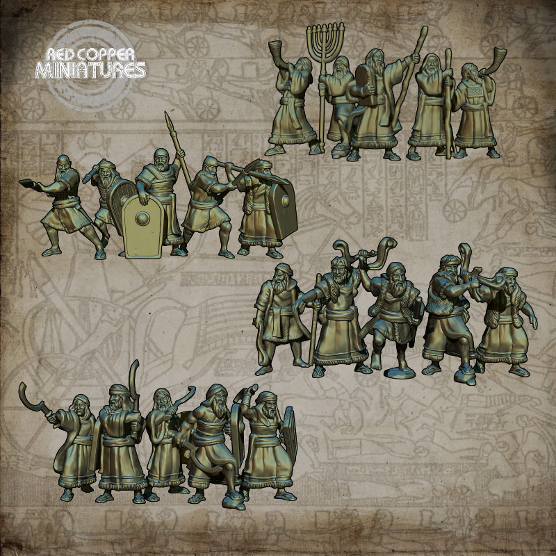 Packs de ejército de hebreos tempranos para DBA y Triumph! - Renders