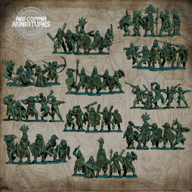 Pack de ejército azteca para DBA - Renders