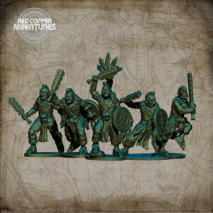 Guerreros rapados aztecas - Render