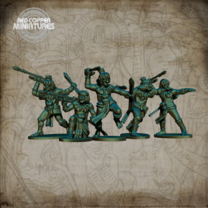 Hostigadores con atlatl aztecas - Render