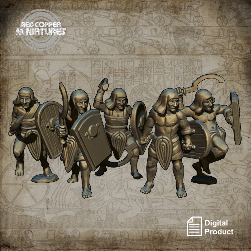 Guerreros del Imperio Nuevo de Egipto - Render