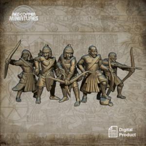 Arqueros del Imperio Nuevo de Egipto - Render