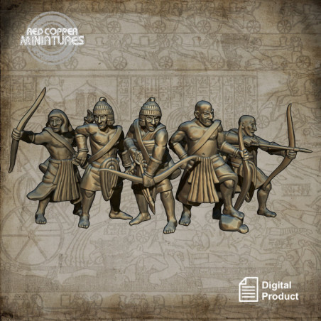 Arqueros del Imperio Nuevo de Egipto - Render