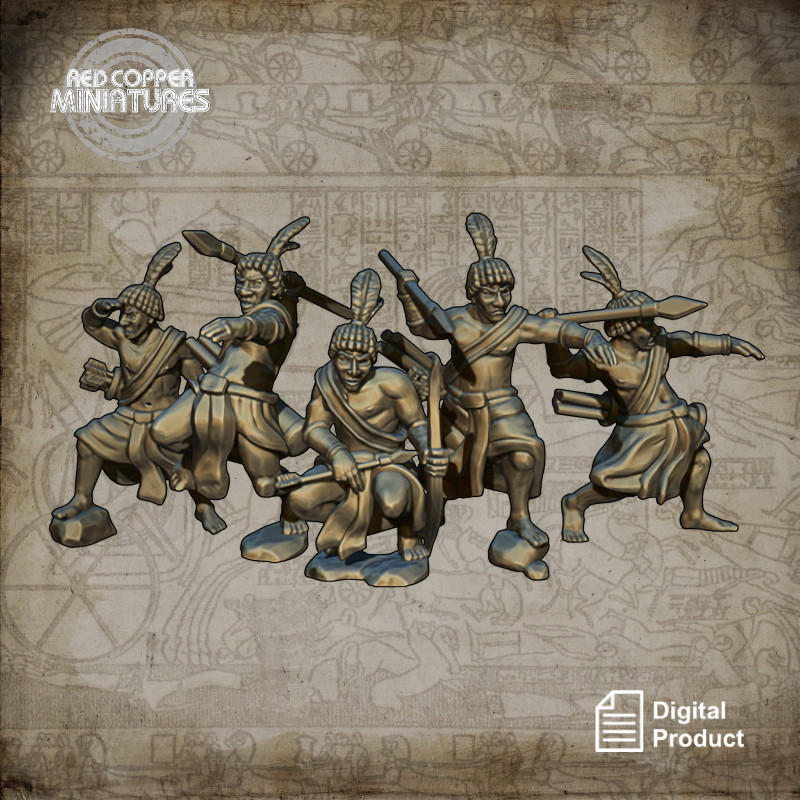 Honderos nubios del Imperio Nuevo de Egipto - Render