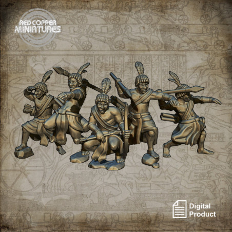 Honderos nubios del Imperio Nuevo de Egipto - Render