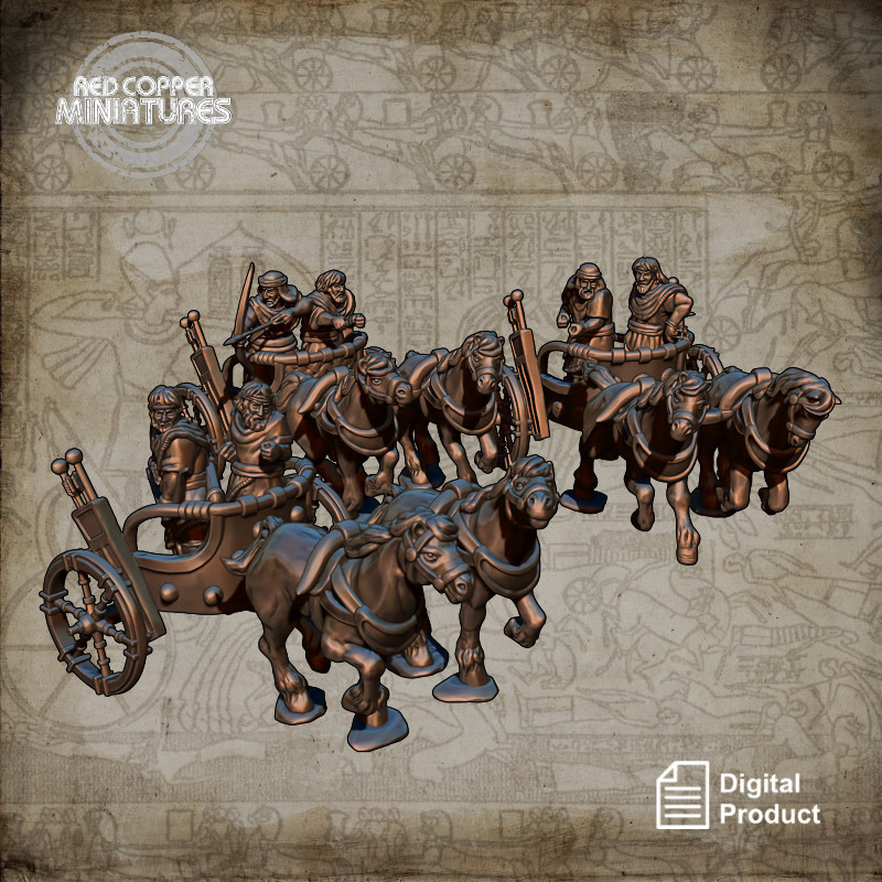 Carros ligeros sirios del Imperio Hitita - Render