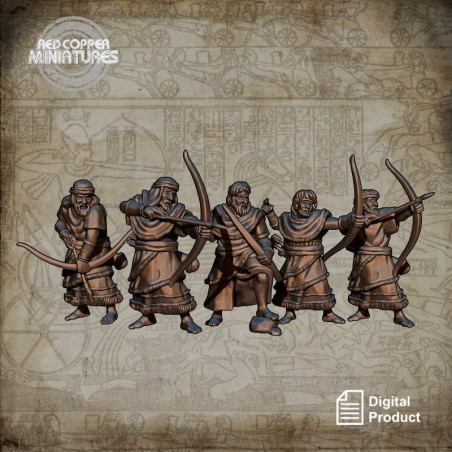 Arqueros sirios del Imperio Hitita - Render