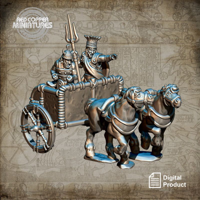 Comandante en carro de los pueblos del mar - Render