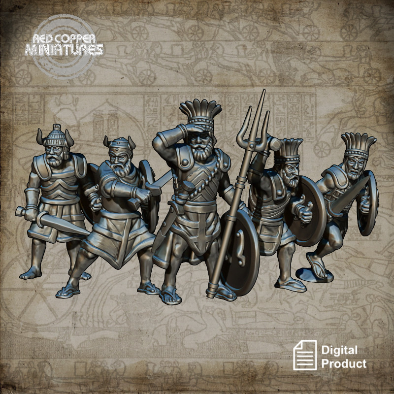 Sea peoples warriors - Render