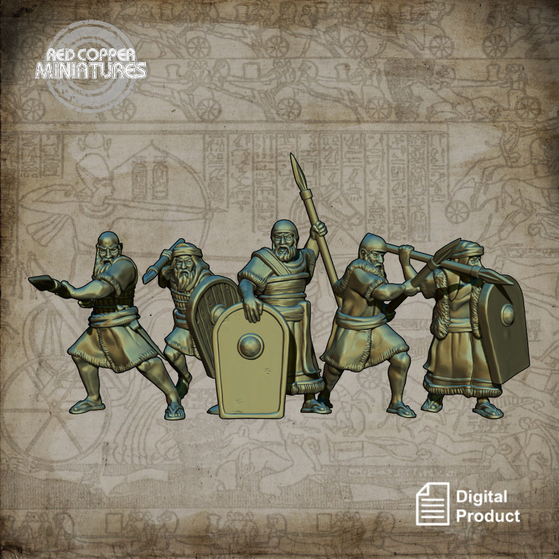 Lanceros de los hebreos tempranos - Render