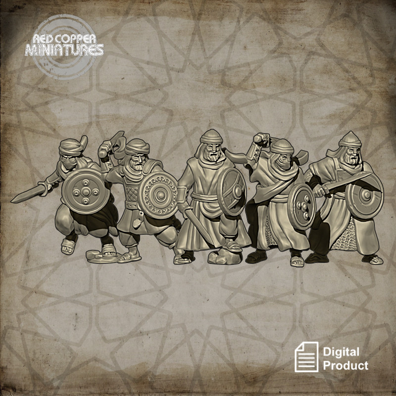 Guerreros árabes tempranos - Render