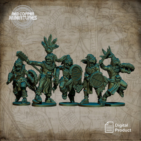 Guerreros águila aztecas - Render