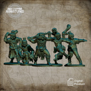 Hostigadores con honda - Render