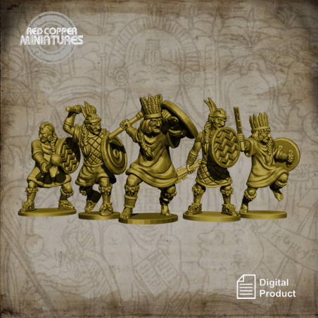 Guerreros tarascos - Render