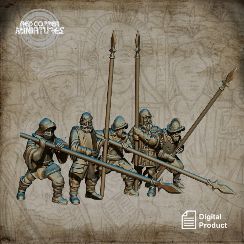Piqueros de los conquistadores españoles - Render