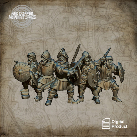 Espadachines de los conquistadores españoles - Render