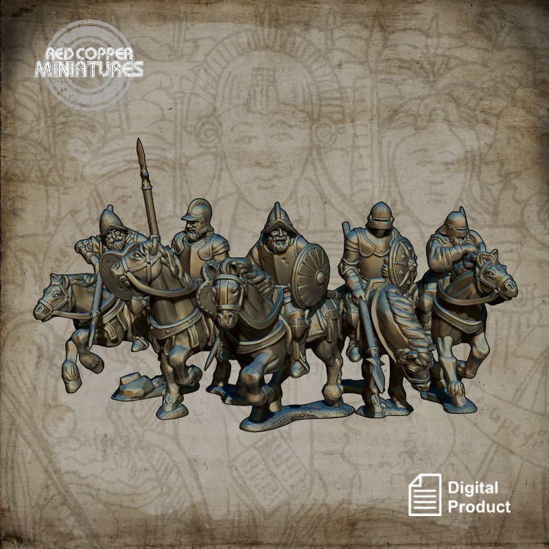 Caballería de los conquistadores españoles - Render