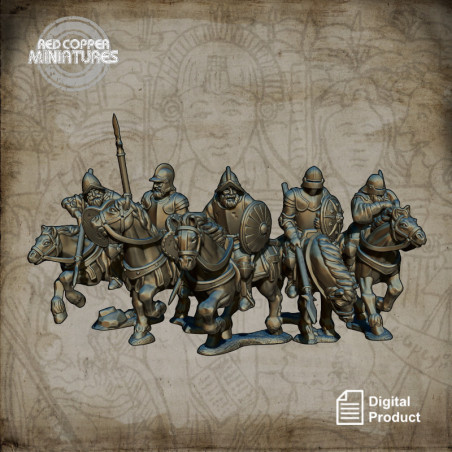 Caballería de los conquistadores españoles - Render