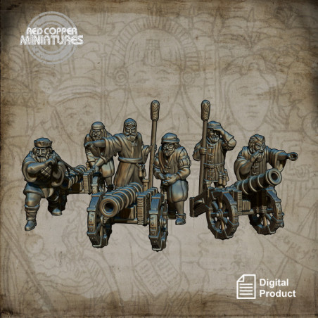 Artillería de los conquistadores españoles - Render