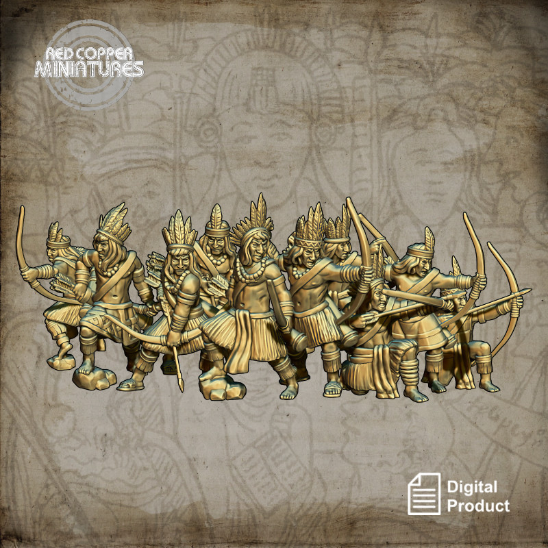 Inca bowmen - Render