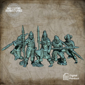 Lanceros mayas - Render