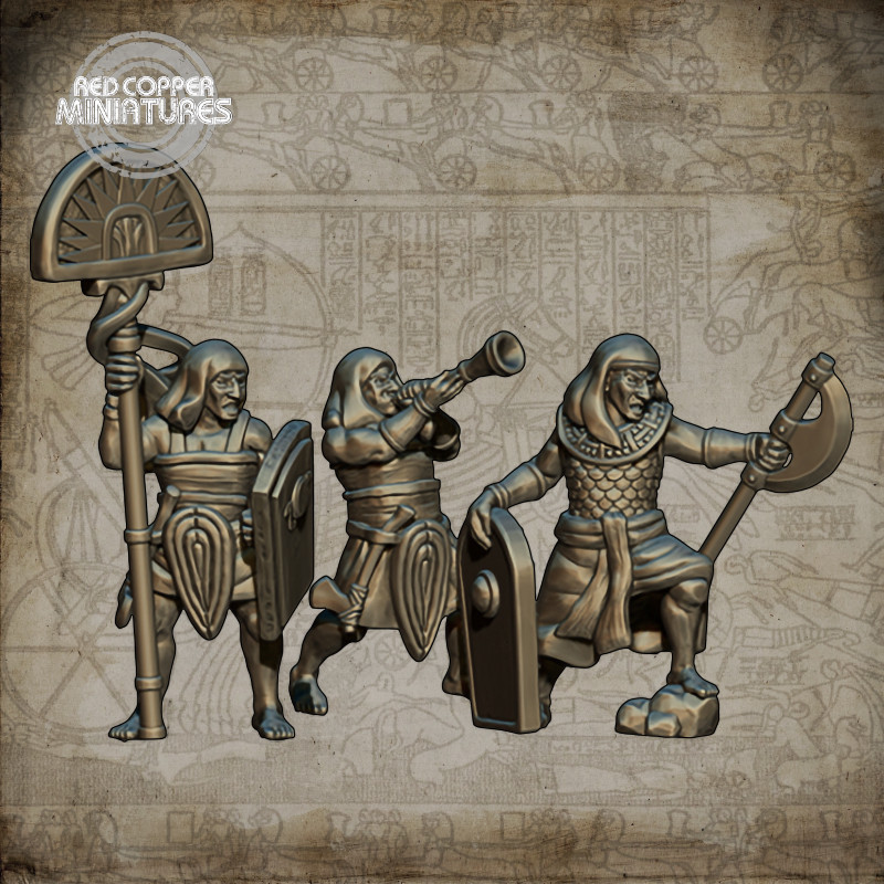 Grupo de mando del Imperio Nuevo de Egipto - Render