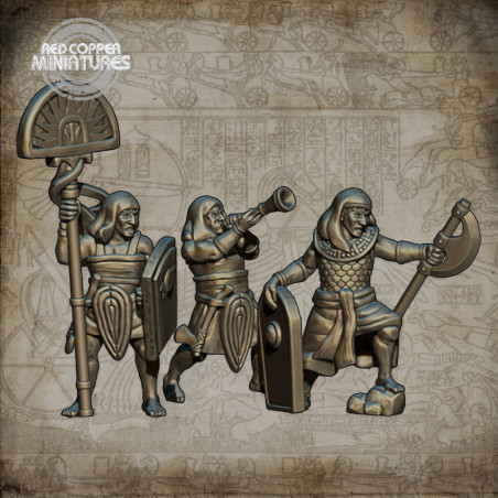 Grupo de mando del Imperio Nuevo de Egipto - Render