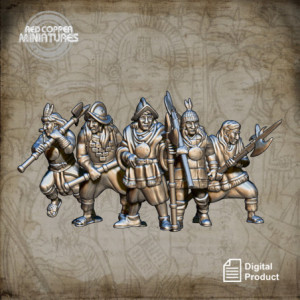 Alabarderos rebeldes incas - Render