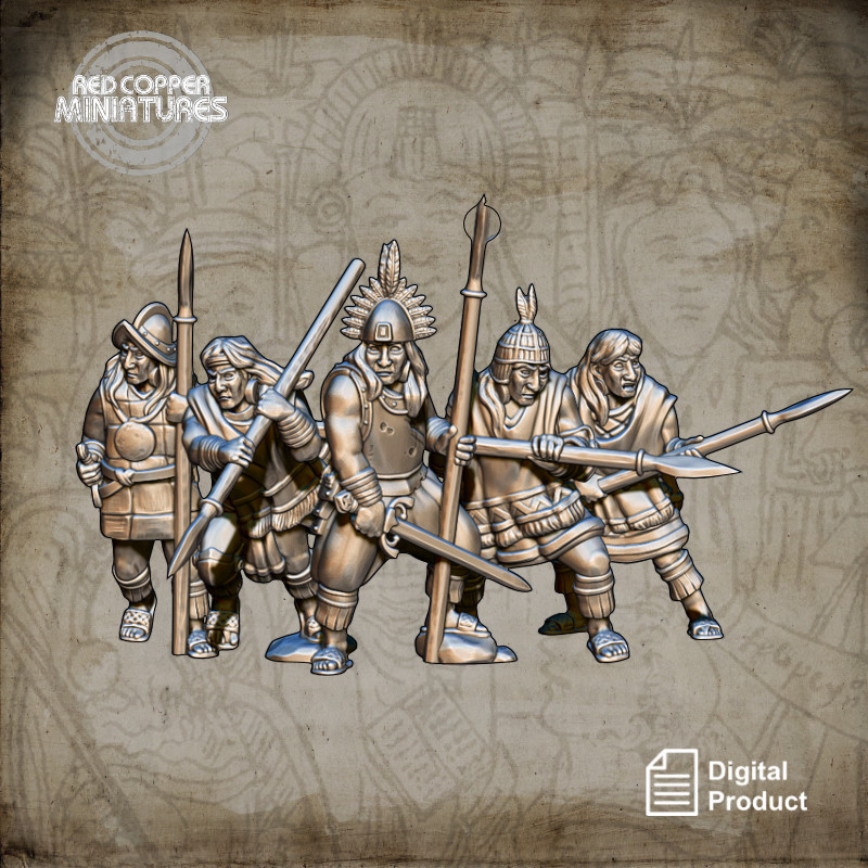 Lanceros rebeldes incas - Render