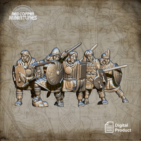 Espadachines rebeldes incas - Render