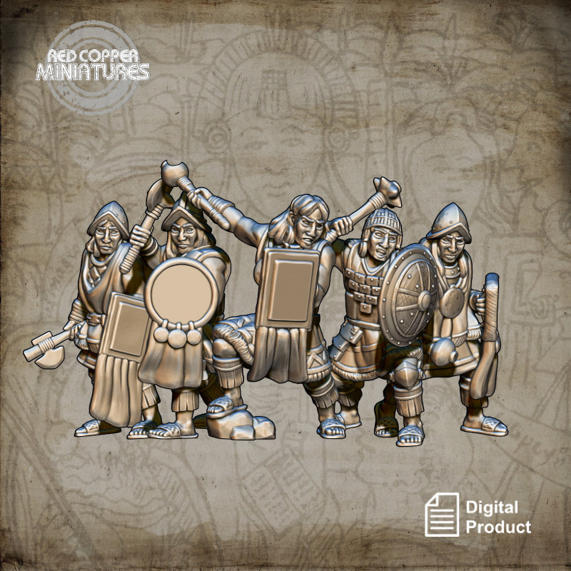 Guerreros rebeldes incas - Render