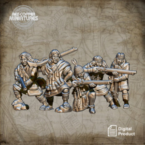 Arcabuceros rebeldes incas - Render