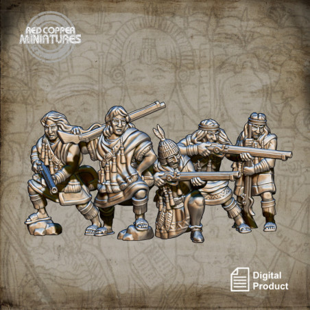 Arcabuceros rebeldes incas - Render