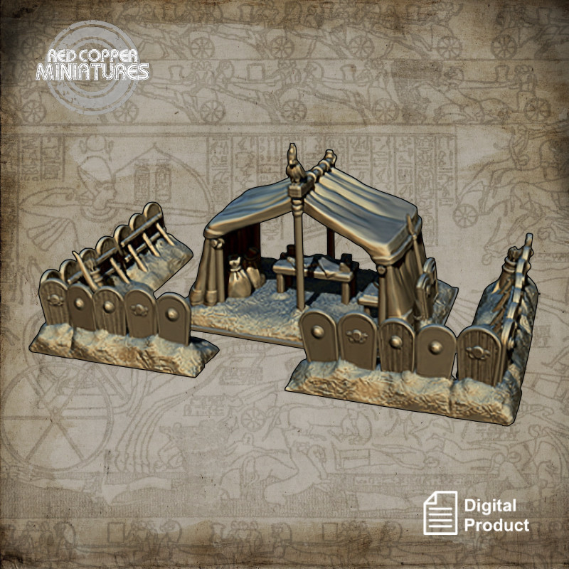 Campamento egipcio - Render