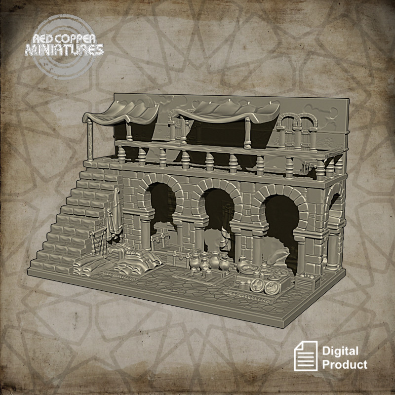 Zoco o bazar árabe - Render