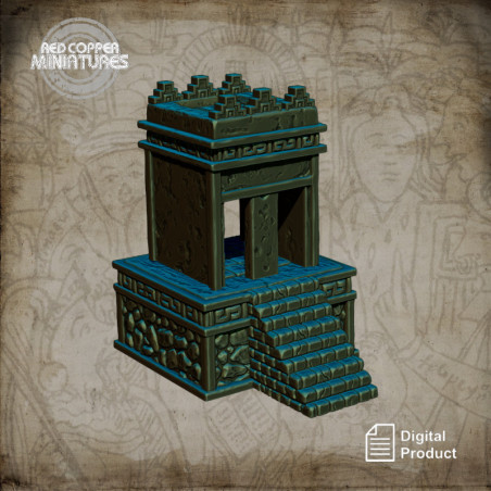 Templo mesoamericano - Render