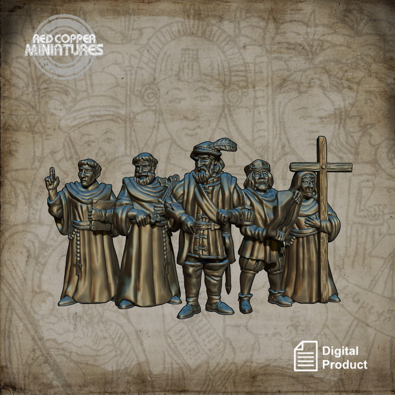 Gobernadores y misioneros coloniales - Render