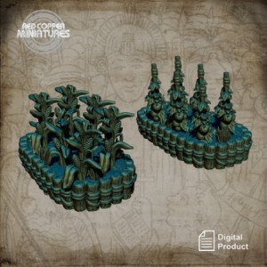 Chinampas mesoamericanas - Render