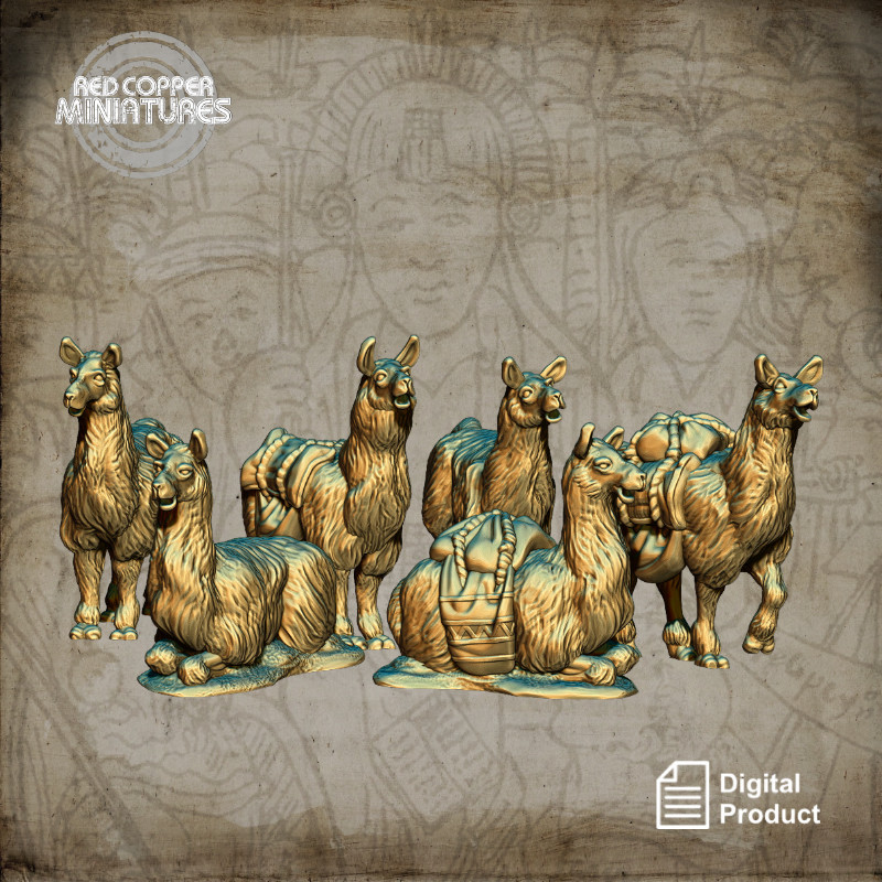 Llamas andinas - Render