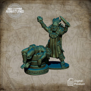 Sacrificio ritual mesoamericano - Render