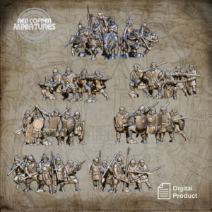 Pack de archivos STL de tropas de los rebeldes incas - Render