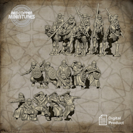 Pack de archivos STL de tropas tuareg - Render
